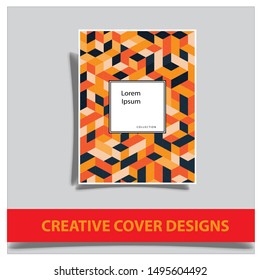 Cover design template with abstract lines modern different color gradient style on background for decoration presentation, brochure, catalog, poster, book, magazine etc.