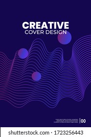 a cover design template with abstract lines. color gradient style design for background presentation, brochure, catalog, poster, book, magazine etc. Vector Illustration