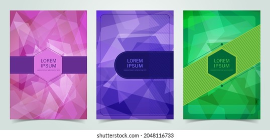 Plantilla de diseño de carátula forma geométrica moderna abstracta. ilustración vectorial