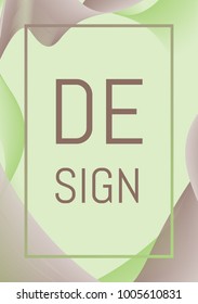 Cover Design Template. Abstract Wave Lines. Wavy Lines Created Using Blend Tool. Abstract Vector Illustration. Cover Design Template for Presentation, Brochure, Catalog, Poster, Book, Magazine.