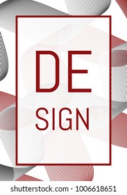 Cover Design Template. Abstract Wave Lines. Wavy Lines Created Using Blend Tool. Abstract Vector Illustration. Cover Design Template for Presentation, Brochure, Catalog, Poster, Book, Magazine.