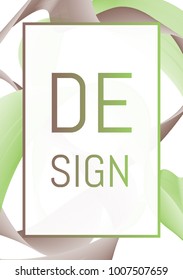 Cover Design Template. Abstract Wave Lines. Wavy Lines Created Using Blend Tool. Abstract Vector Illustration. Cover Design Template for Presentation, Brochure, Catalog, Poster, Book, Magazine.