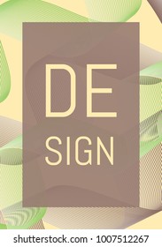 Cover Design Template. Abstract Wave Lines. Wavy Lines Created Using Blend Tool. Abstract Vector Illustration. Cover Design Template for Presentation, Brochure, Catalog, Poster, Book, Magazine.