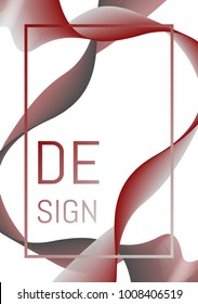 Cover Design Template. Abstract Wave Lines. Wavy Lines Created Using Blend Tool. Abstract Vector Illustration. Cover Design Template for Presentation, Brochure, Catalog, Poster, Book, Magazine.