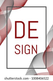 Cover Design Template. Abstract Wave Lines. Wavy Lines Created Using Blend Tool. Abstract Vector Illustration. Cover Design Template for Presentation, Brochure, Catalog, Poster, Book, Magazine.