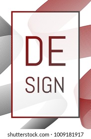 Cover Design Template. Abstract Wave Lines. Wavy Lines Created Using Blend Tool. Abstract Vector Illustration. Cover Design Template for Presentation, Brochure, Catalog, Poster, Book, Magazine.