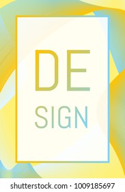 Cover Design Template. Abstract Wave Lines. Wavy Lines Created Using Blend Tool. Abstract Vector Illustration. Cover Design Template for Presentation, Brochure, Catalog, Poster, Book, Magazine. 