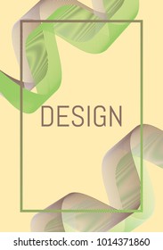 Cover Design Template. Abstract Wave Lines. Wavy Lines Created Using Blend Tool. Abstract Vector Illustration. Cover Design Template for Presentation, Brochure, Catalog, Poster, Book, Magazine.