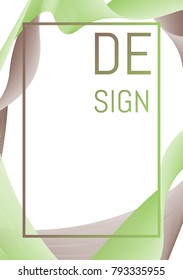 Cover Design Template. Abstract Wave Lines. Wavy Lines Created Using Blend Tool. Abstract Vector Illustration. Cover Design Template for Presentation, Brochure, Catalog, Poster, Book, Magazine.