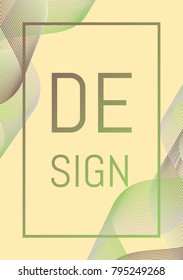 Cover Design Template. Abstract Wave Lines. Wavy Lines Created Using Blend Tool. Abstract Vector Illustration. Cover Design Template for Presentation, Brochure, Catalog, Poster, Book, Magazine.