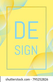 Cover Design Template. Abstract Wave Lines. Wavy Lines Created Using Blend Tool. Abstract Vector Illustration. Cover Design Template for Presentation, Brochure, Catalog, Poster, Book, Magazine. 