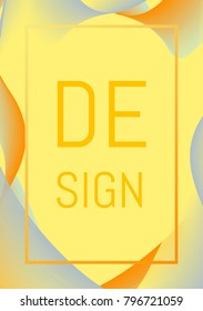 Cover Design Template. Abstract Wave Lines. Wavy Lines Created Using Blend Tool. Abstract Vector Illustration. Cover Design Template for Presentation, Brochure, Catalog, Poster, Book, Magazine. 