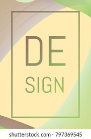 Cover Design Template. Abstract Wave Lines. Wavy Lines Created Using Blend Tool. Abstract Vector Illustration. Cover Design Template for Presentation, Brochure, Catalog, Poster, Book, Magazine.