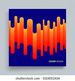 Cover design template. Abstract wavy background for banner, flyer and poster. Dynamic effect. Vector illustration. Can be used for advertising, marketing, presentation.