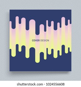 Cover design template. Abstract wavy background for banner, flyer and poster. Dynamic effect. Vector illustration. Can be used for advertising, marketing, presentation.