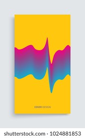 Design-Vorlage abdecken. Abstrakter, welliger Hintergrund für Banner, Flyer und Poster. Dynamischer Effekt. Vektorgrafik. Kann für Werbung, Marketing, Präsentation verwendet werden.