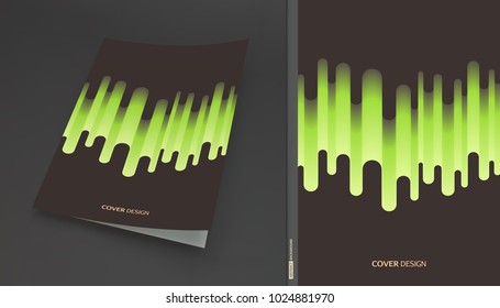 Cover design template. Abstract wavy background for banner, flyer and poster. Dynamic effect. Vector illustration. Can be used for advertising, marketing, presentation.