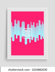 Plantilla de diseño de portada. Resumen de fondo ondulado para pancarta, volante y afiche. Efecto dinámico. Ilustración vectorial. Se puede usar para publicidad, marketing, presentación.