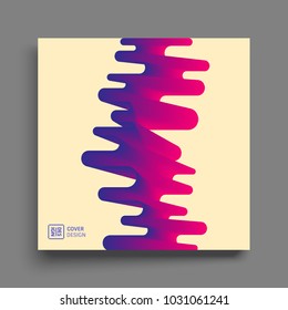 Design-Vorlage abdecken. Abstrakter, welliger Hintergrund für Banner, Flyer und Poster. Dynamischer Effekt. Vektorgrafik. Kann für Werbung, Marketing, Präsentation verwendet werden.