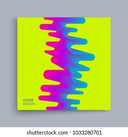 Cover design template. Abstract wavy background for banner, flyer and poster. Dynamic effect. Vector illustration. Can be used for advertising, marketing, presentation.