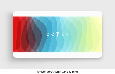 Cover design template. Abstract wavy background with dynamic effect. 3d vector illustration for brochure, banner, flyer or presentation.
