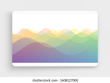 Cover design template. Abstract wavy background with dynamic effect. 3d vector illustration for brochure, banner, flyer or presentation.