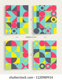 Cover design template for advertising. Abstract colorful geometric design. Pattern can be used as a template for brochure, annual report, magazine, poster, presentation, flyer and banner.