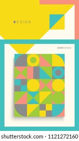 Cover design template for advertising. Abstract colorful geometric design. Pattern can be used as a template for brochure, annual report, magazine, poster, presentation, flyer and banner.