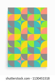Cover design template for advertising. Abstract colorful geometric design. Pattern can be used as a template for brochure, annual report, magazine, poster, presentation, flyer and banner.