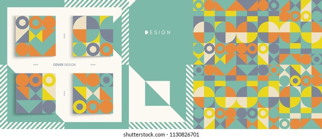 Cover design template for advertising. Abstract colorful geometric design. Pattern can be used as a template for brochure, annual report, magazine, poster, presentation, flyer and banner.