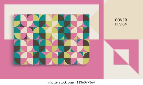 Cover design template for advertising. Abstract colorful geometric design. Pattern can be used as a template for brochure, annual report, magazine, poster, presentation, flyer and banner.