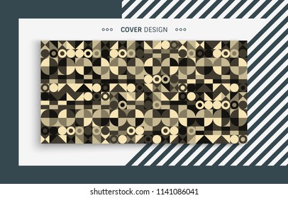 Cover design template for advertising. Abstract colorful geometric design. Pattern can be used as a template for brochure, annual report, magazine, poster, presentation, flyer and banner.