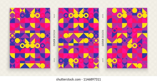 Cover design template for advertising. Abstract colorful geometric design. Pattern can be used as a template for brochure, annual report, magazine, poster, presentation, flyer and banner.