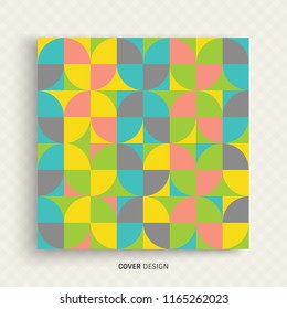 Cover design template for advertising. Abstract colorful geometric design. Pattern can be used as a template for brochure, annual report, magazine, poster, presentation, flyer and banner.