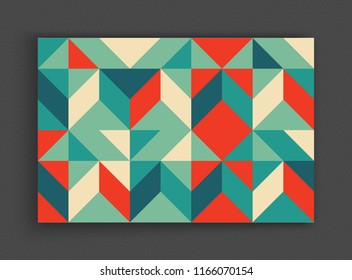 Cover design template for advertising. Abstract colorful geometric design. Pattern can be used as a template for brochure, annual report, magazine, poster, presentation, flyer and banner.