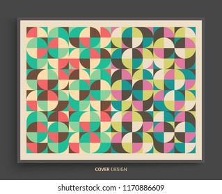 Cover design template for advertising. Abstract colorful geometric design. Pattern can be used as a template for brochure, annual report, magazine, poster, presentation, flyer and banner.