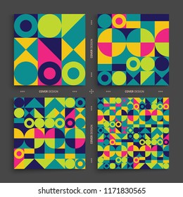Cover design template for advertising. Abstract colorful geometric design. Pattern can be used as a template for brochure, annual report, magazine, poster, presentation, flyer and banner.