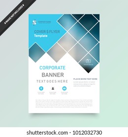 Cover design template for annual report. Abstract modern vector illustration. Cover presentation on a4. Abstract presentation templates. Flyer text font. Ad flyer text. White a4 brochure cover design.