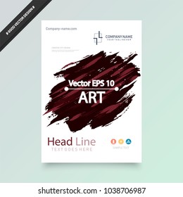 Cover design template for annual report. Abstract modern vector illustration. Cover presentation on a4. Abstract presentation templates. Flyer text font. Ad flyer text. White a4 brochure cover design.