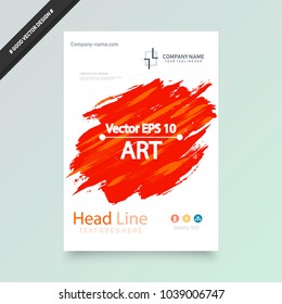 Cover design template for annual report. Abstract modern vector illustration. Cover presentation on a4. Abstract presentation templates. Flyer text font. Ad flyer text. White a4 brochure cover design.