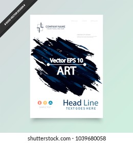 Cover design template for annual report. Abstract modern vector illustration. Cover presentation on a4. Abstract presentation templates. Flyer text font. Ad flyer text. White a4 brochure cover design.