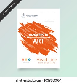 Cover design template for annual report. Abstract modern vector illustration. Cover presentation on a4. Abstract presentation templates. Flyer text font. Ad flyer text. White a4 brochure cover design.