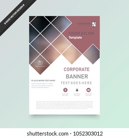 Cover design template for annual report. Abstract modern vector illustration. Cover presentation on a4. Abstract presentation templates. Flyer text font. Ad flyer text. White a4 brochure cover design.