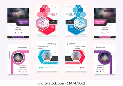 Cover design template for annual report. Abstract modern vector illustration. Cover presentation on a4. Abstract presentation templates. Flyer text font. Ad flyer text. White a4 brochure cover design.