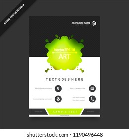 Cover design template for annual report. Abstract modern vector illustration. Cover presentation on a4. Abstract presentation templates. Flyer text font. Ad flyer text. White a4 brochure cover design.