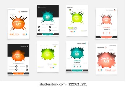 	
Cover design template for annual report. Abstract modern vector illustration. Cover presentation on a4. Abstract presentation templates. Flyer text font. Ad flyer text. White a4 brochure cover desig