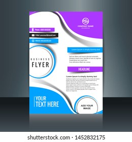 Cover design template for annual report. Abstract modern vector illustration. Cover presentation on a4. Abstract presentation templates. Flyer text font. Ad flyer text. White a4 brochure cover design.