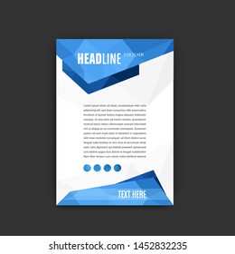 Cover design template for annual report. Abstract modern vector illustration. Cover presentation on a4. Abstract presentation templates. Flyer text font. Ad flyer text. White a4 brochure cover design