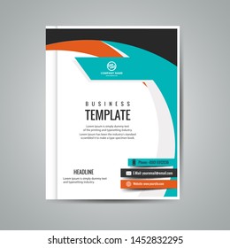 Cover design template for annual report. Abstract modern vector illustration. Cover presentation on a4. Abstract presentation templates. Flyer text font. Ad flyer text. White a4 brochure cover design.