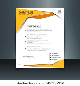 Cover design template for annual report. Abstract modern vector illustration. Cover presentation on a4. Abstract presentation templates. Flyer text font. Ad flyer text. White a4 brochure cover design.